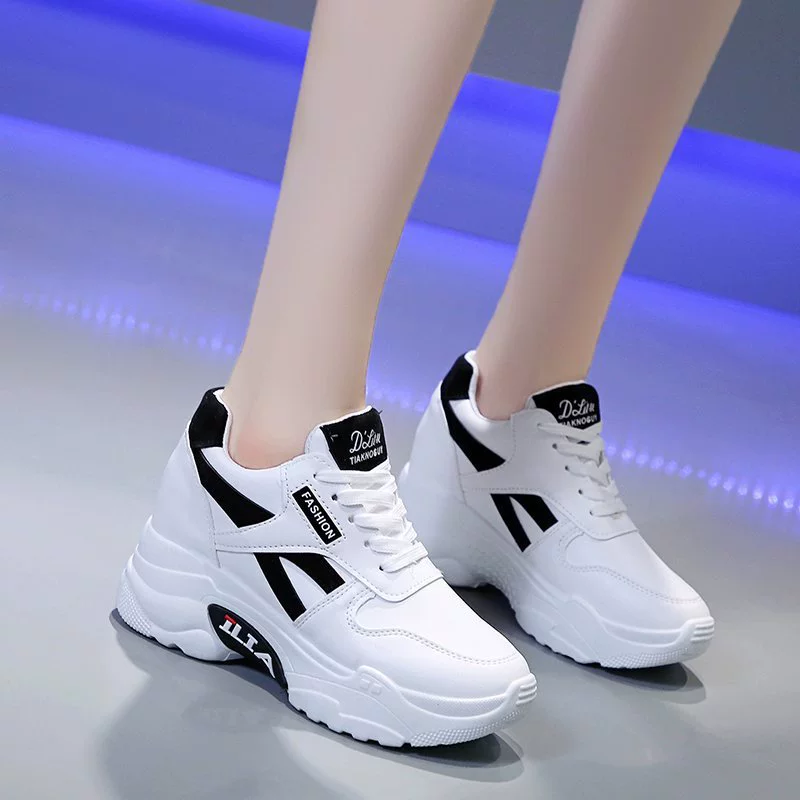 Demi-season mesh high shoes platform for leisure, 2020, internet celebrity