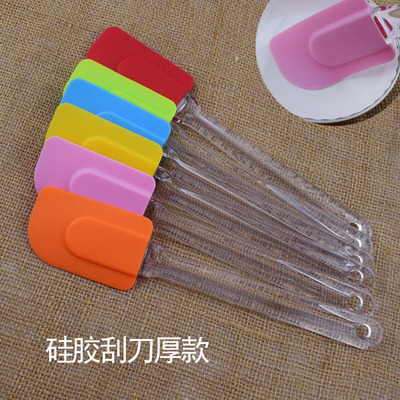 thickening transparent Handle silica gel scraper Dairy cow Oil Fruit Sauces scraper Cake Flat shovel baking tool