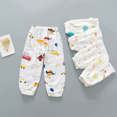 纯棉纱布儿童防蚊裤超薄款裤子婴儿宝宝灯笼裤夏季童装2020年新款|ms