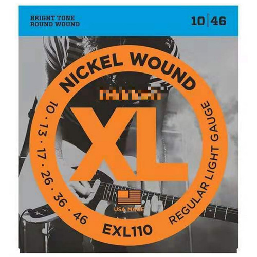 Set of 6 Electric Guitar Strings, Rust-Proof EXL110/120, Bulk Electric Guitar Strings Accessories