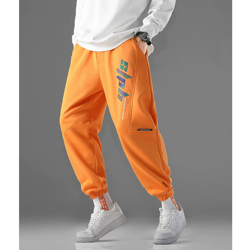 Осенне-зимние спортивные брюки 2020, мужские Модные свободные широкие брюки Harlan Wei в Корейском стиле, повседневные брюки с завязками на веревке