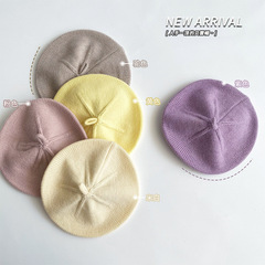 兒童帽子嬰兒新生兒兒童針織貝雷帽韓國配飾男女寶寶2023新款秋款