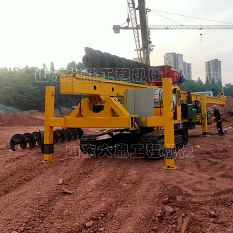 水泥灌注桩引孔机 履带式引孔机 基坑打桩长螺旋引孔机价格
