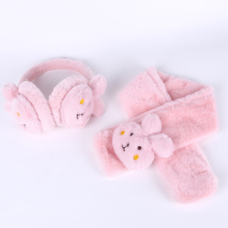 可爱卡通兔子保暖耳罩冬季女士学生耳包耳捂护耳毛绒加绒防风耳暖