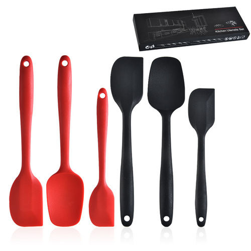 Integrated silicone cake spatula 3-piece set, cream spatula, cake spatula, silicone spatula 3-piece set