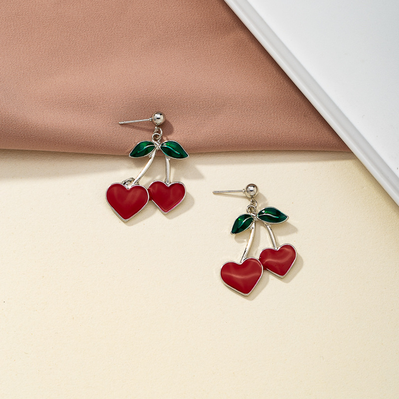 New Fruit Cherry Earrings display picture 5
