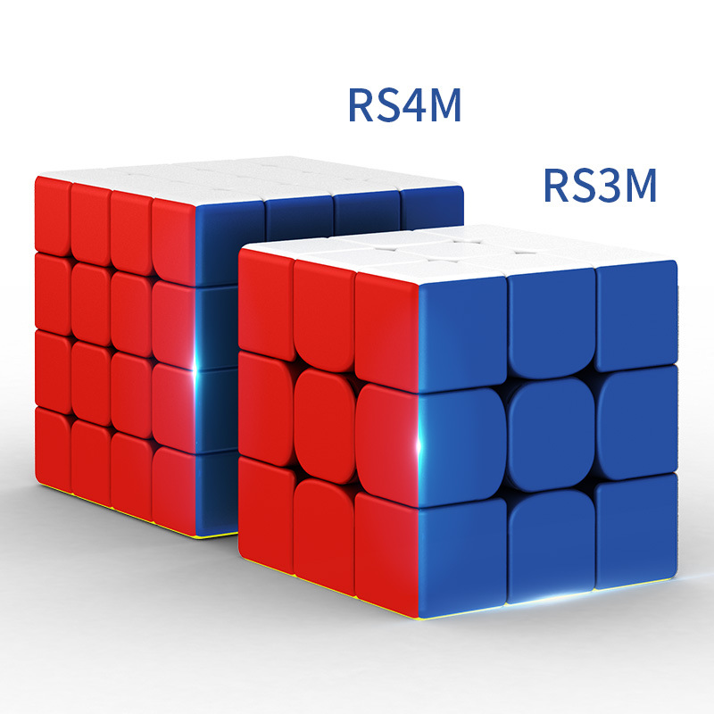 魔域文化2020版RS3m磁力魔方RS4M四阶可双调比赛磁定位专用魔方