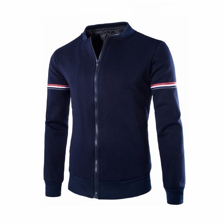 Herrenbekleidung Herbst und Winter Neue Herren Freizeitjacke Banddekoration Stehkragen Pullover Jacke_voghion.com