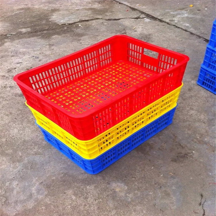 600*414*179mm塑料周转箩  PE新料注塑周转框 7号红色绿色塑胶箩