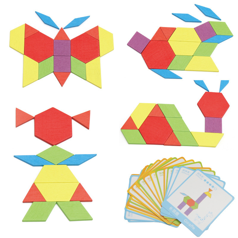 130 unidades Montessori rompecabezas creativo ZKB01/0,54 divergentes de los niños pensando juguetes de madera rompecabezas DIY rompecabezas