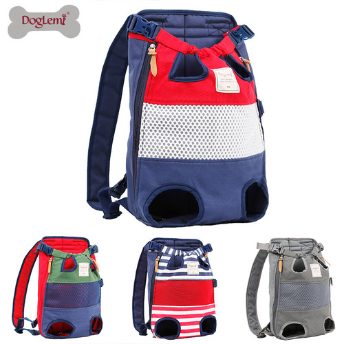 Internet celebrity pet backpack shoulder breathable canvas cat bag portable travel dog backpack factory direct sale