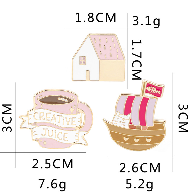 8g Weight No Inlaid Inlay Material Brooches Classification Anniversary, Business, Travel Occasion Alloy Material Cartoon Character Pattern Unisex Gender Stoving Varnish Design Fashion Style Fashion Pin Cartoon Character Alloy Stoving Varnish No Inlaid Unisex Brooches 无
