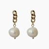 Earrings, organic silver needle from pearl, 2023 collection, wholesale, silver 925 sample