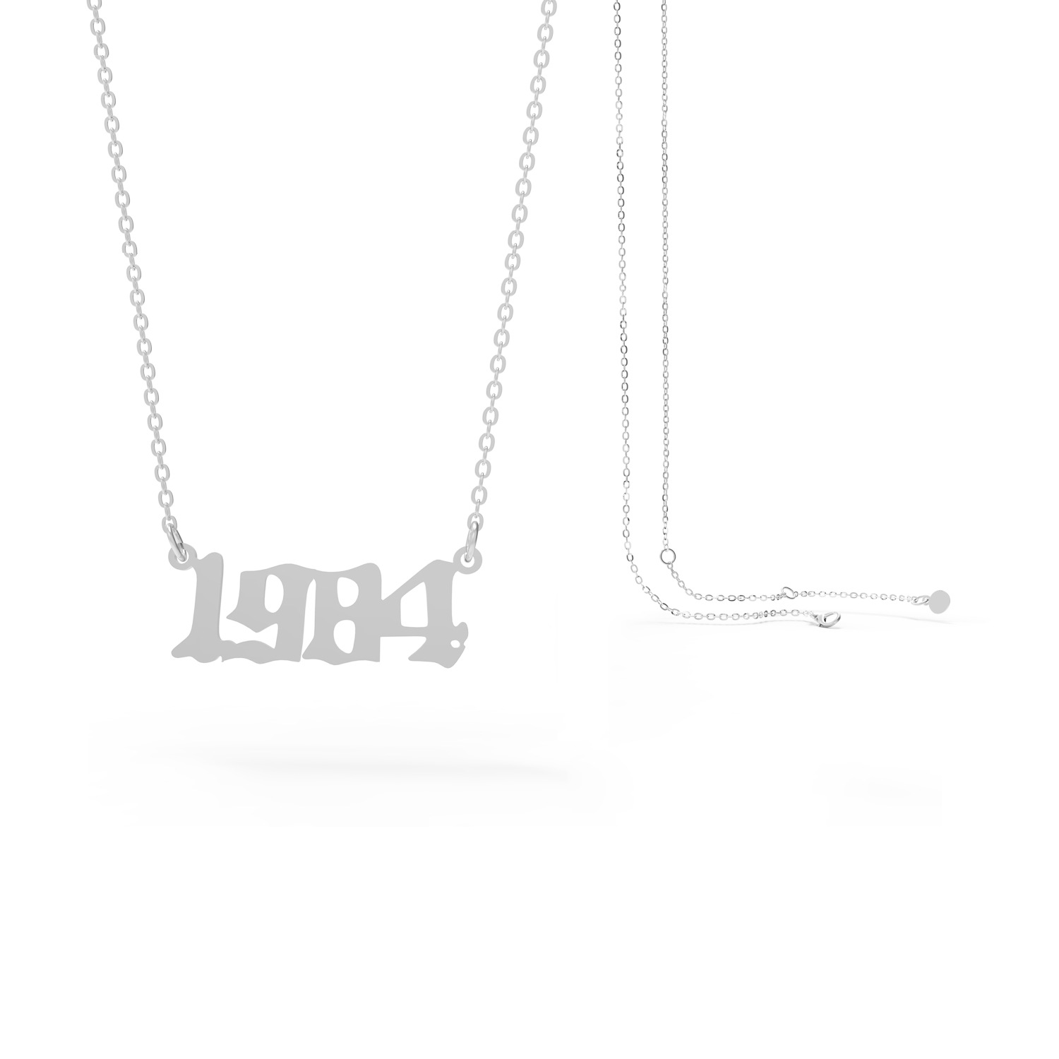 Retro Stainless Steel 28 Years Number Necklace display picture 46