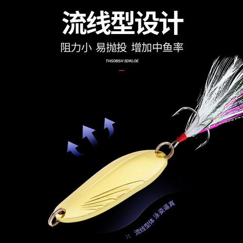 Factory direct sales Lua shell pattern sequin fishing gear horse mouth spoon type sequin metal iron plate Lua fake bait fishing bait