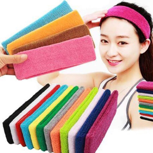 Korean men and women outdoor running sports elastic simple turban headband fitness yoga face towel hairband headwear