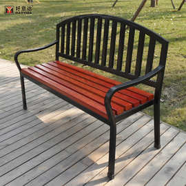 厂家直销户外公园长椅广场休闲椅室外镀锌钢座椅实木靠背休息排椅