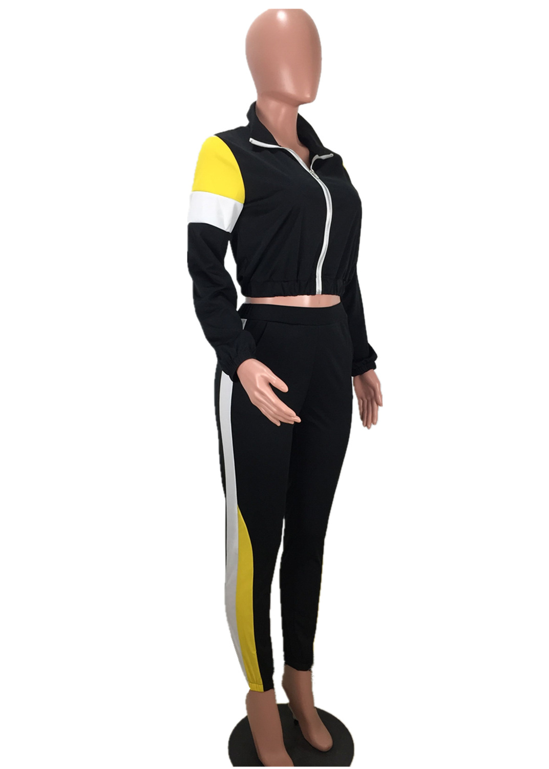 Täglich Sport Frau Strassenmode Farbblock Streifen Baumwollmischung Polyester Hosen-sets Hosen-sets display picture 32