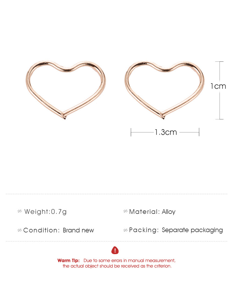 Creative Heart Line Simple Metal Ear Clips display picture 1