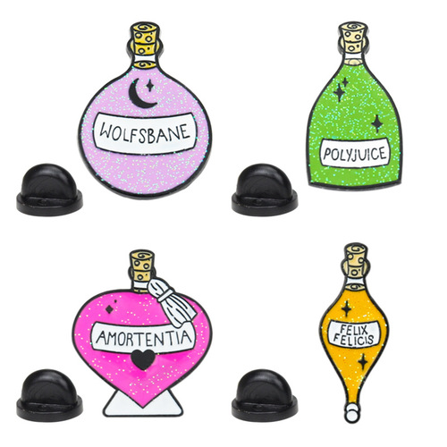 Pastel-colored drift bottles, European and American style spurs, oil-drip brooches, summer accessories metal badges