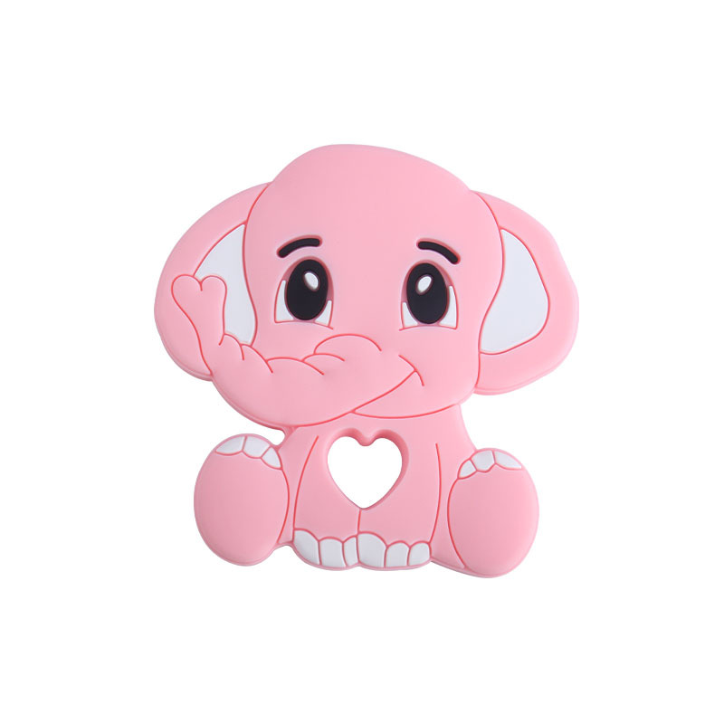 New Beech elefante chupete clip Beech carta bebé nombre elefante silicona mordedor molar juguete