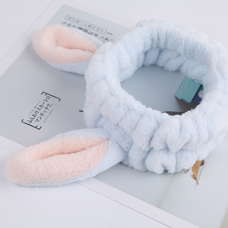 化妆束发带韩国洗脸兔耳朵发带