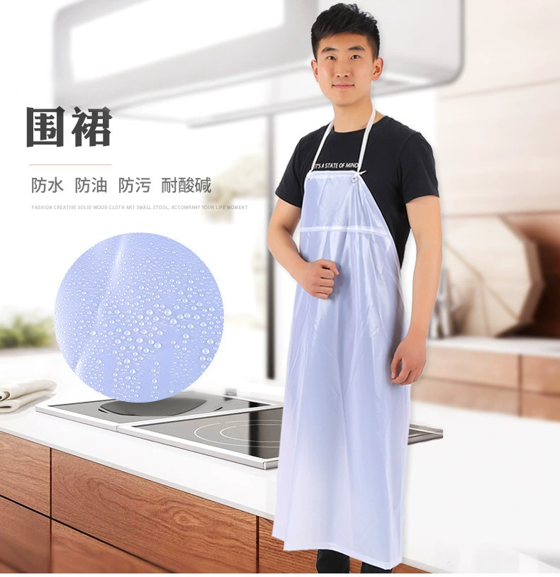 Водонепроницаемый фартук без рукавов с говяжьими сухожилиями, белый прозрачный фартук для пищевой фабрики, рабочий фартук для сельскохозяйственной торговли, водонепроницаемый и противообрастающий фартук