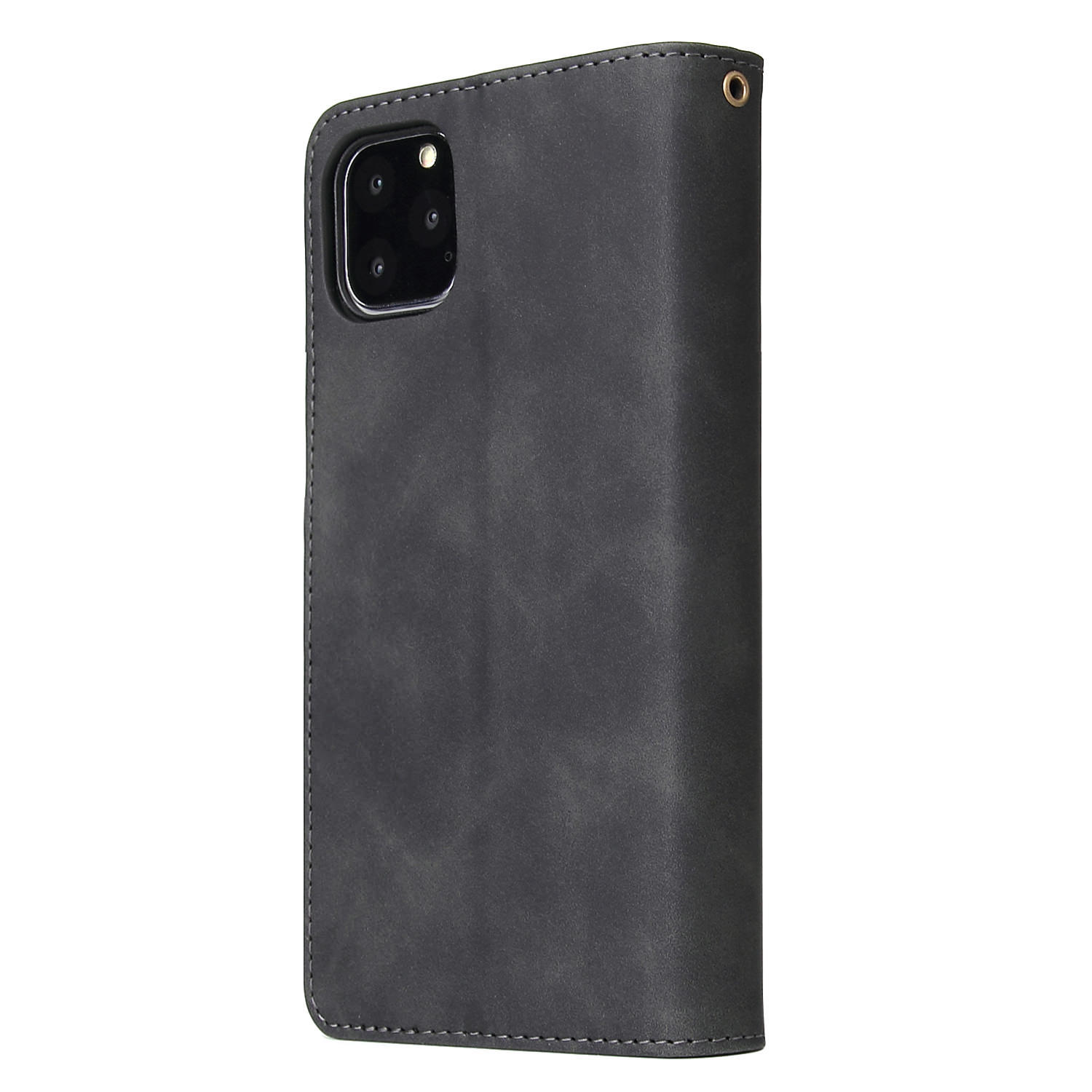 Suitable For IPhone 12 Zipper Phone 17 Pro Max Stand Multi-Card Wallet Leather Case XS_voghion.com