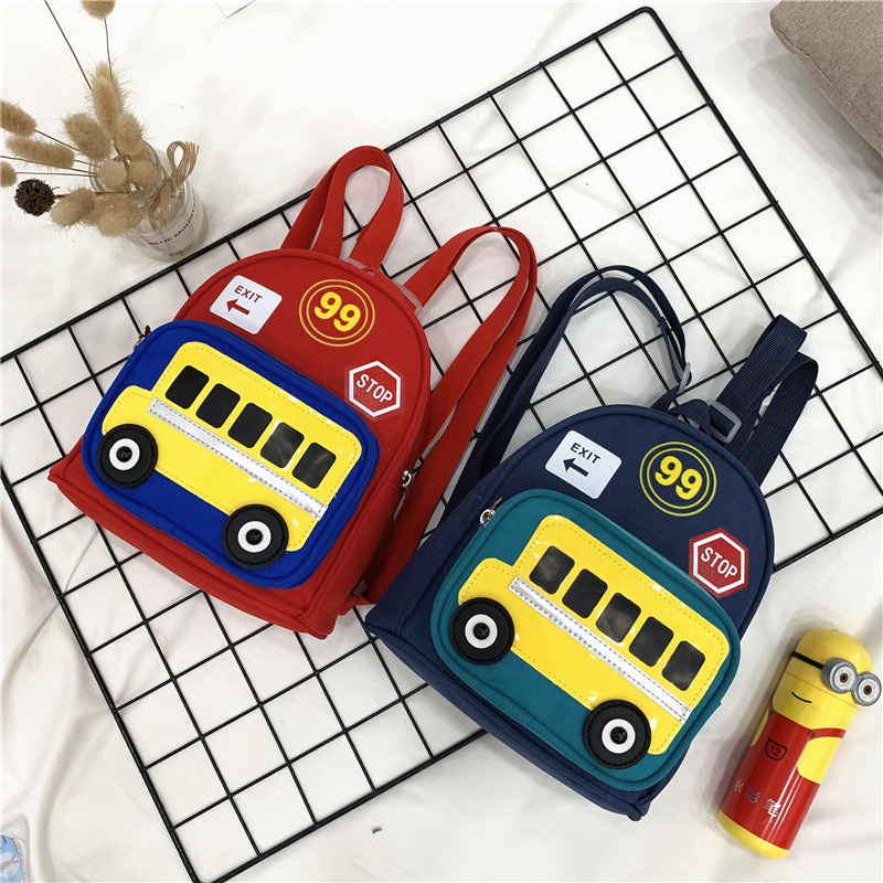 Children'S Korean Fashion Car Cute Small Schoolbag Travel Snacks Backpack