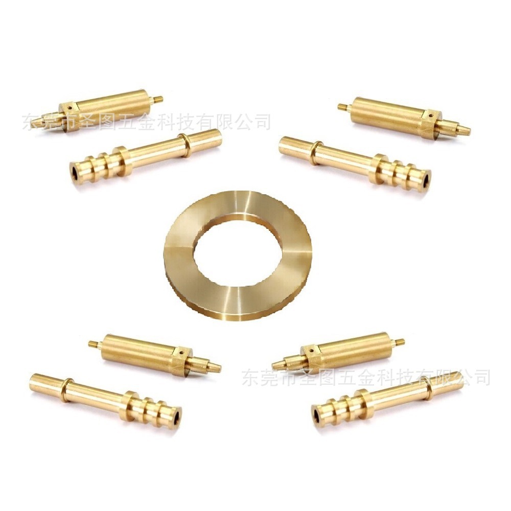 车削件 铜螺帽 锁销 铜螺杆 齿轮转轴 锁轴 传动轴芯 铜销 中心柱