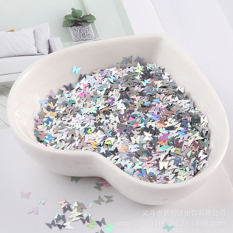 Nail sequins with butterfly for nails for manicure