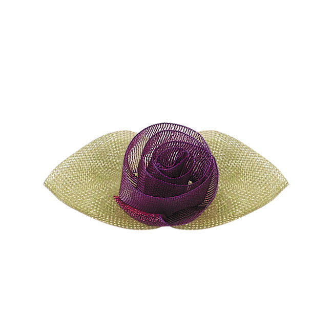 Yao Ming flor decoración cinta flor acabado melocotón corazón hoja de tres puntos rizado corazón flor ropa interior Decoración Accesorios cinta pequeña flor