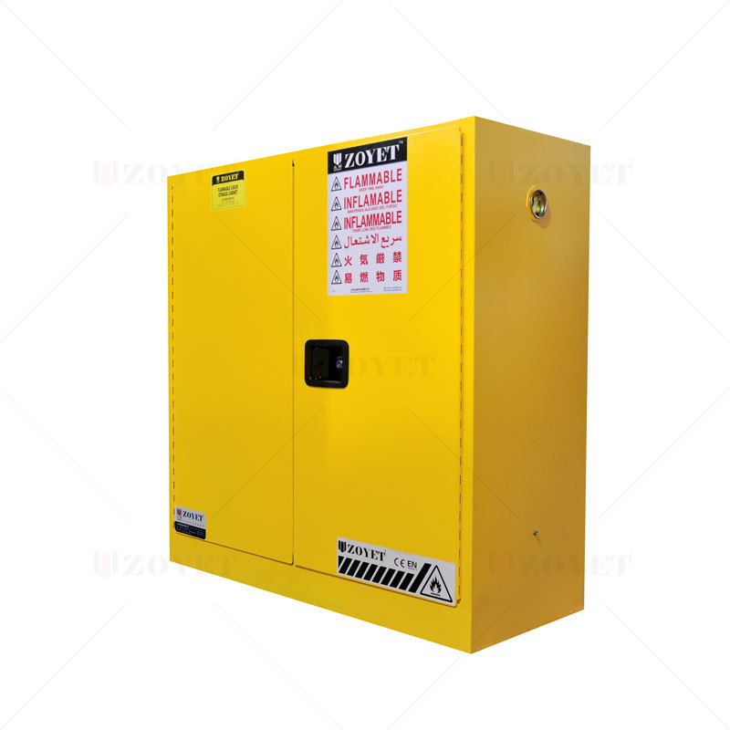 30加仑防火柜 工业易燃品存储柜 双门手动式带三点联动锁