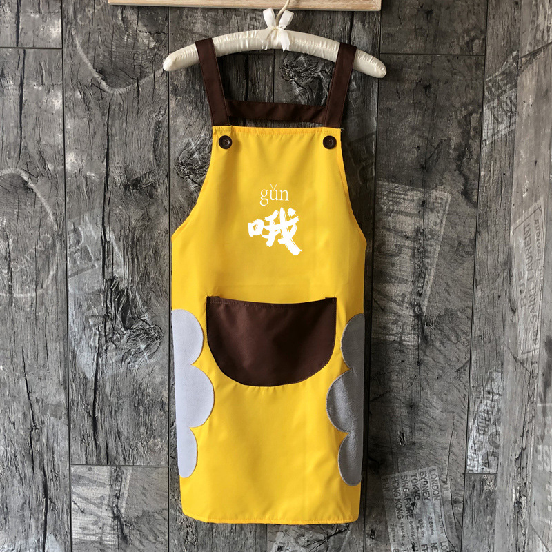 Estilo coreano estilo japonés pareja fresco impermeable delantal hogar cocina mujer moda creativa limpieza del hogar delantal impresión