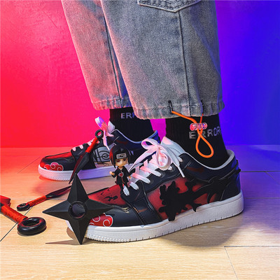 鞋子男新款火影忍者聯名潮鞋男網紅男士春季休閑百搭空軍壹號板鞋