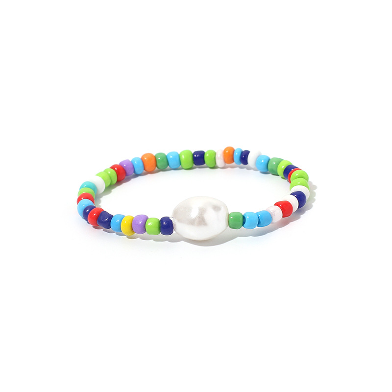 20g Weight Bracelets Classification Anniversary, Business, Travel Occasion Beaded Material Knot Pattern Women'S Gender Simple Style Style Double Ring Knotted Bracelet Open Bracelet Jewelry Korean Ethnic Style Color Rice Bead Bracelet Wholesale Nihaojewelry 8