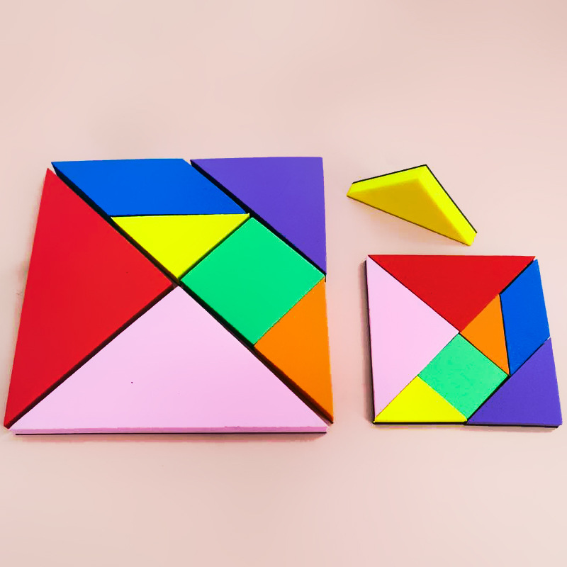 厂家直销磁性七巧板智力拼图磁力儿童益智玩具定制磁铁科教早教具|ms