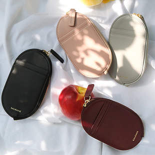 Модный кошелек, монеты, цепочка с молнией, наушники, сумка-органайзер, в корейском стиле, из натуральной кожи