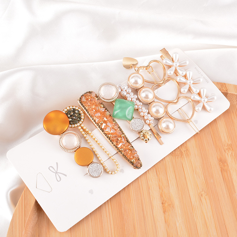 Pearl Frosted Hairpin Eight-piece Set display picture 4