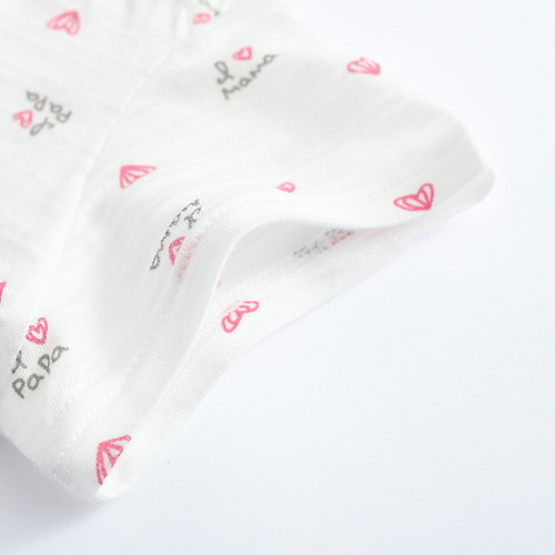 Two-piece infant short-sleeved short-sleeved clothing, new summer style, I love mom and dad, baby one-piece triangle short crawl suit