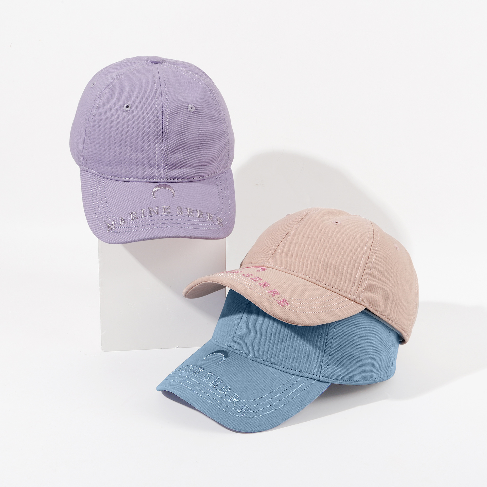 Small Letter Embroidery Lilac Cap Baseball Cap Student Street Shade Cap Custom Wholesale Nihaojewelry display picture 16