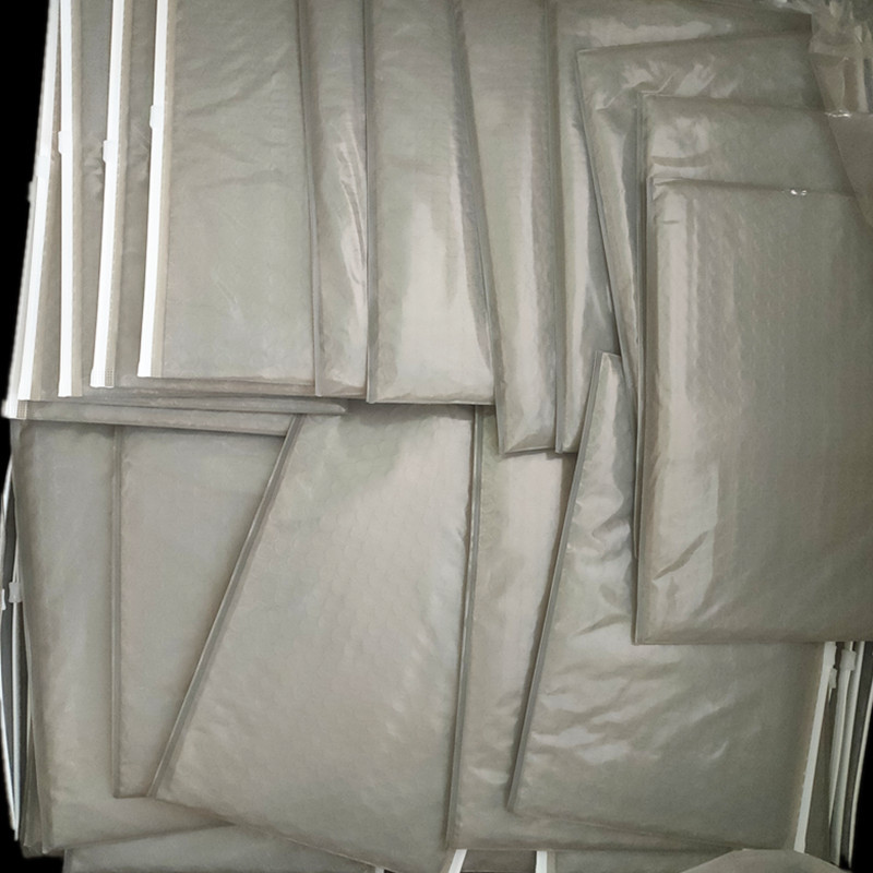 加厚PE全新料气泡袋灰色气泡膜袋塑料气泡拉链袋可多色选择