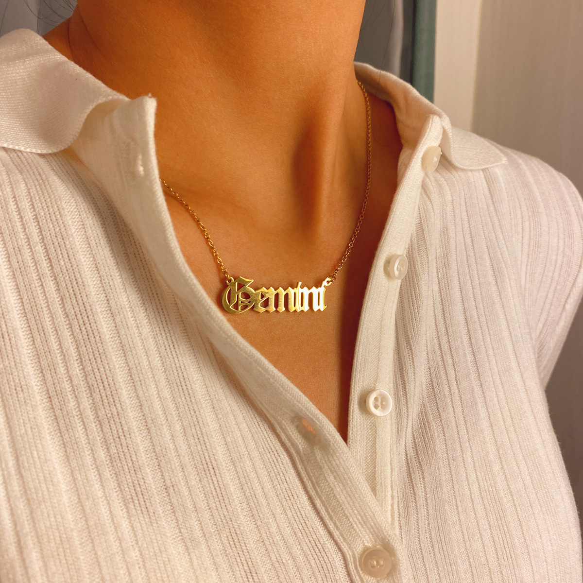 Europe And America Cross Border Creative Ornament Personality Trendy Women Twelve Constellations Necklace Fashion Simple Clavicle Stainless Steel Necklace display picture 62