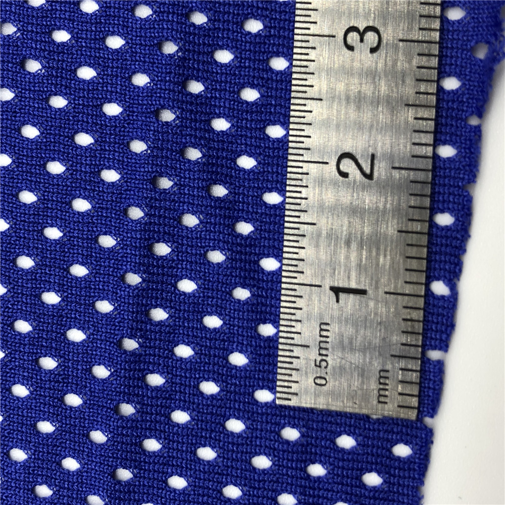 销售运动服内衬网布 7孔1弹丝网布 子弹孔桃形网