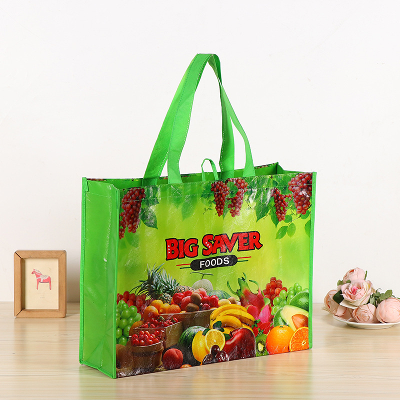 厂家批发彩色覆膜立体折叠手提袋广告购物无纺布袋印刷LOGO