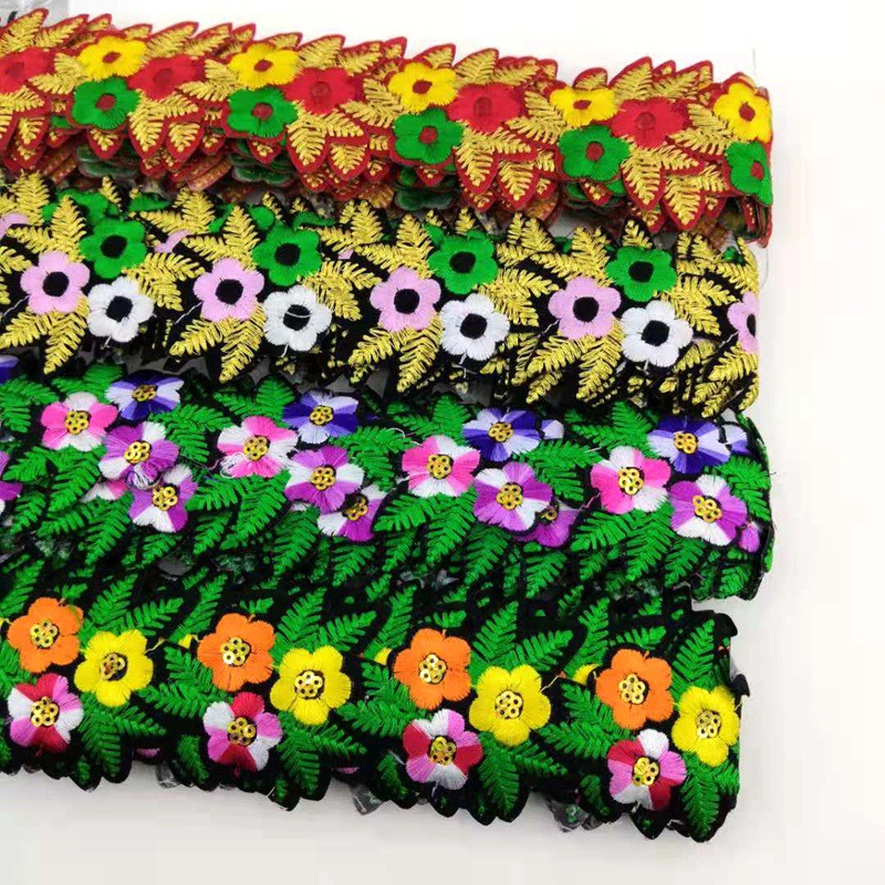 5.5cm汽车装饰辅料森系背胶长条烫花布贴补丁贴舞台戏服装DIY辅料