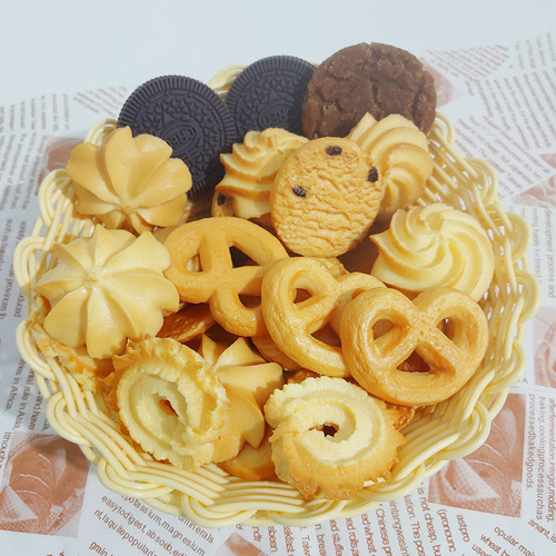 Simulated cookie model cookie Oreo display props diy mobile phone slime accessories pvc fake food toys