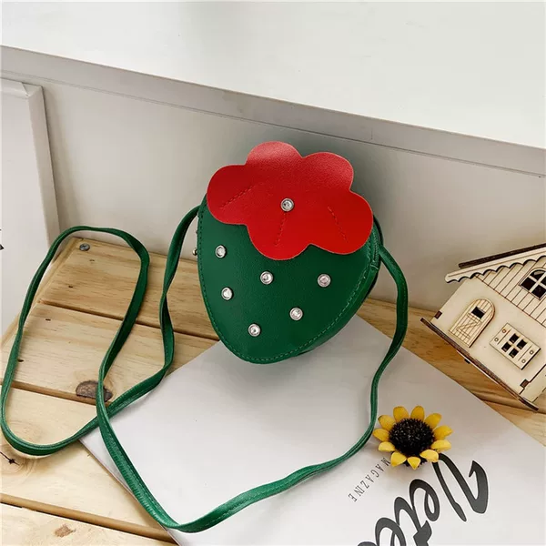 Girls' Bag 2020 New Cute Strawberry Bag Children's Crossbody Bag Baby Boys and Girls Coin Purse Decorative Small Bag