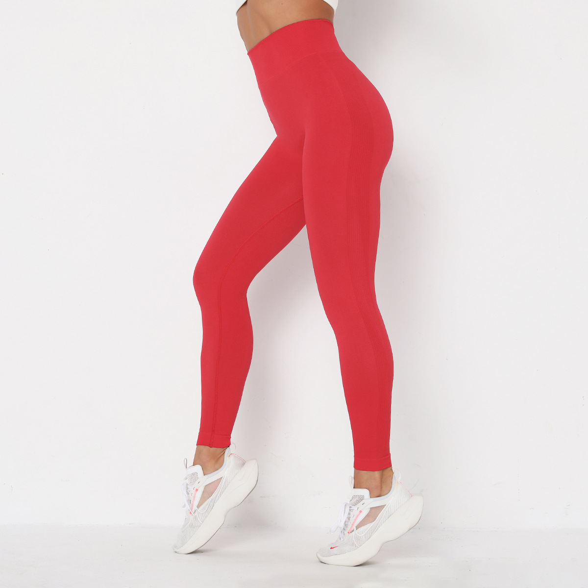 seamless high waist tight-fitting hip-lifting solid color sports pants  NSNS11010