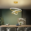 Ring for living room, ceiling lamp, LED modern and minimalistic golden lights suitable for stairs, light luxury style